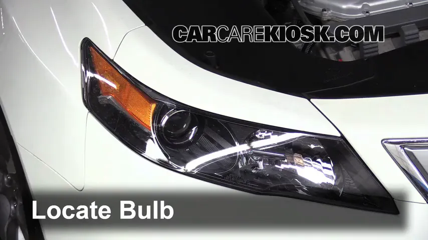 2012 Acura TL 3.5L V6 Lights Highbeam (replace bulb)